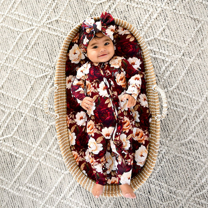 Maya Gigi & Max Newborn Ruffle Zip Bamboo Onesie