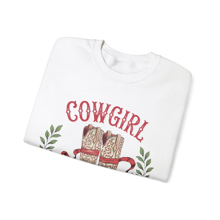 Cowgirl Christmas Club Crewneck Gildan Sweatshirt - Festive Holiday Apparel