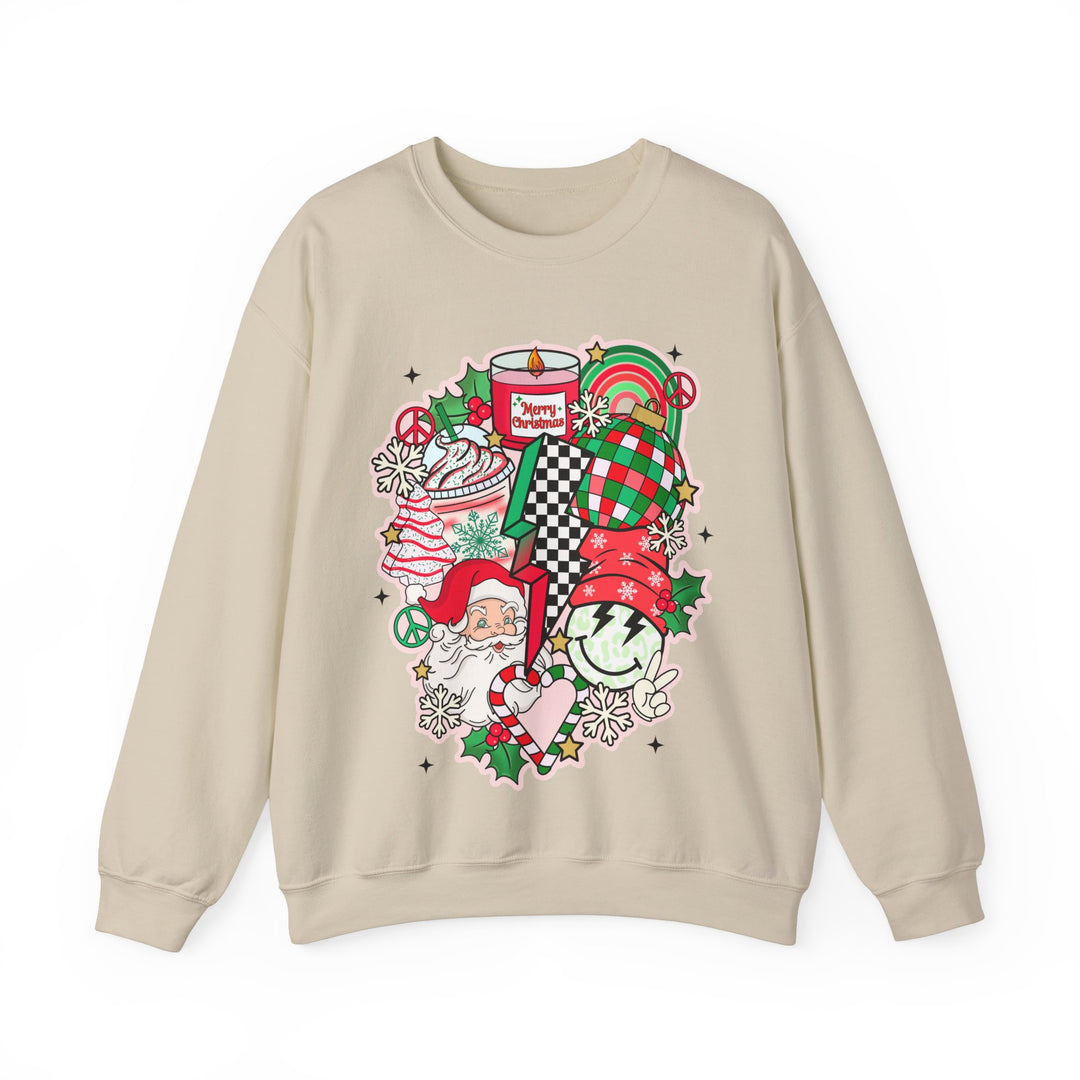 Gildan Unisex Heavy Blend™ Crewneck Sweatshirt | Retro Christmas Collage