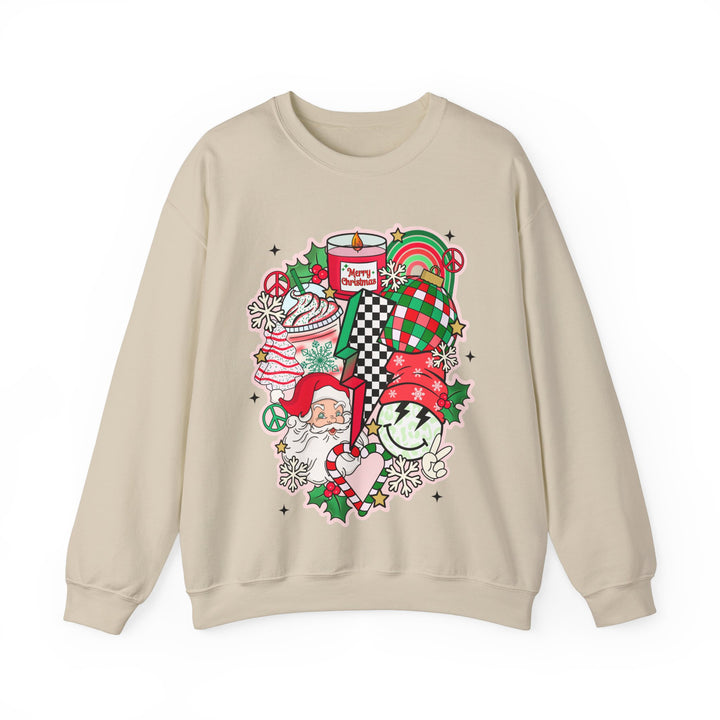 Gildan Unisex Heavy Blend™ Crewneck Sweatshirt | Retro Christmas Collage