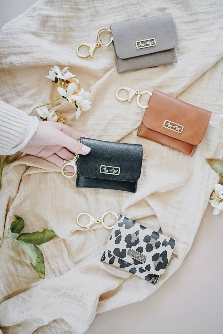 Leopard Itzy Mini Wallet™ Card Holder & Key Chain Charm