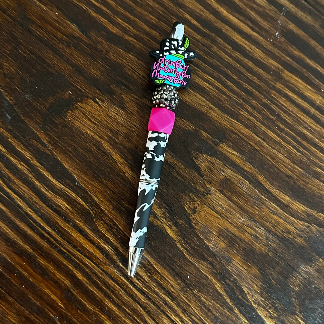 Pre-made Beaded Pen | WATERMELON MOONSHINE