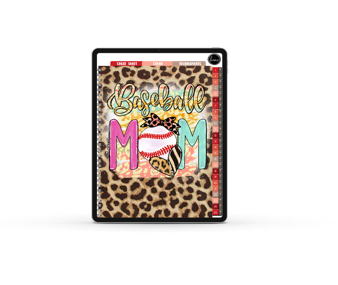 Digital Baseball Scorebook  - BASEBALL MOM PASTEL