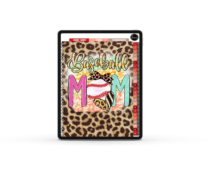 Digital Baseball Scorebook  - BASEBALL MOM PASTEL