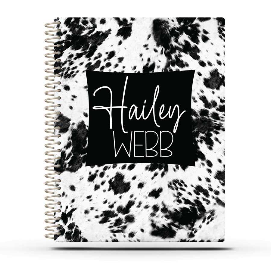 Photography Appointment Book - BLACK COWHIDE