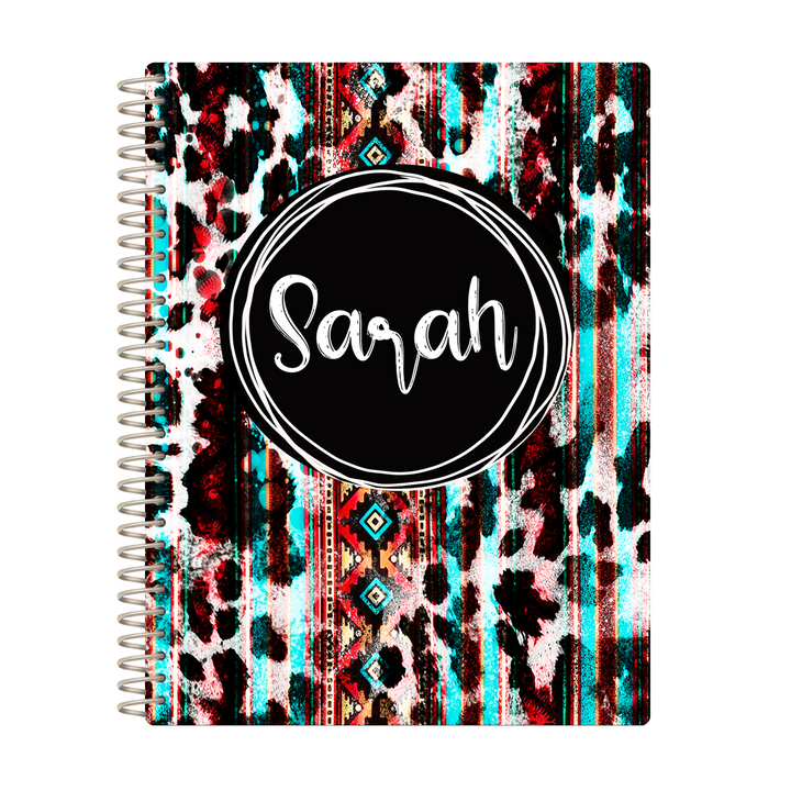 Cake Co. Sales Planner - BLACK COWHIDE AZTEC