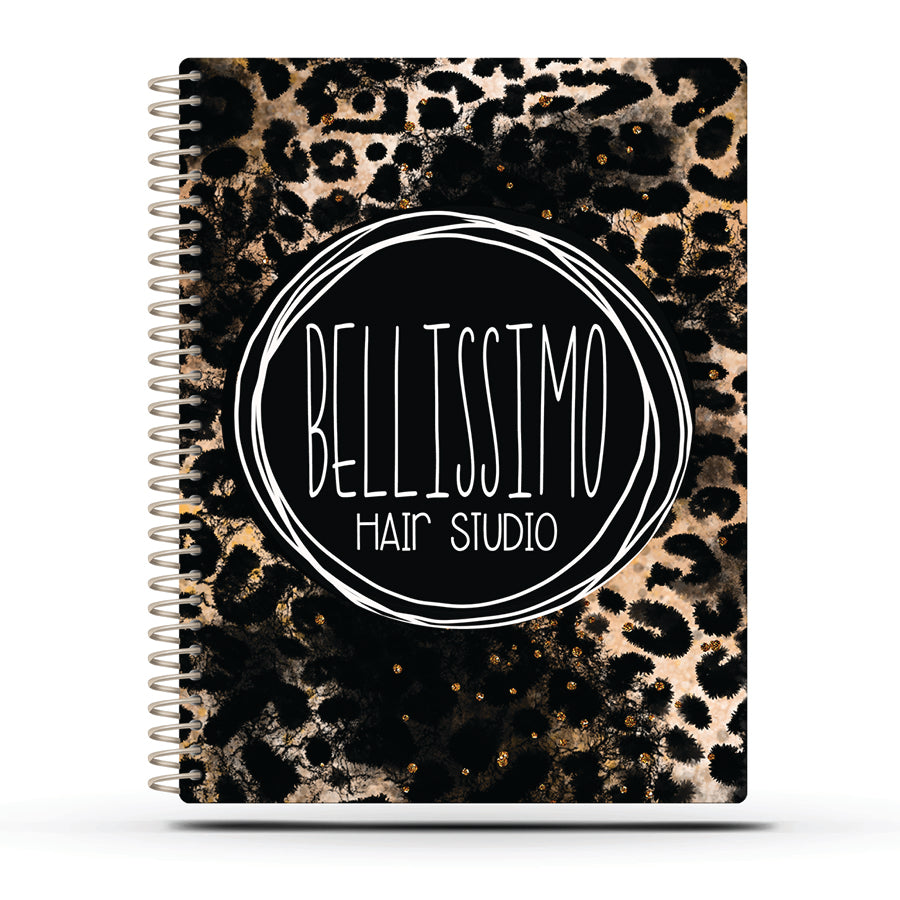 Photography Appointment Book - BLACK GLITTER LEOPARD