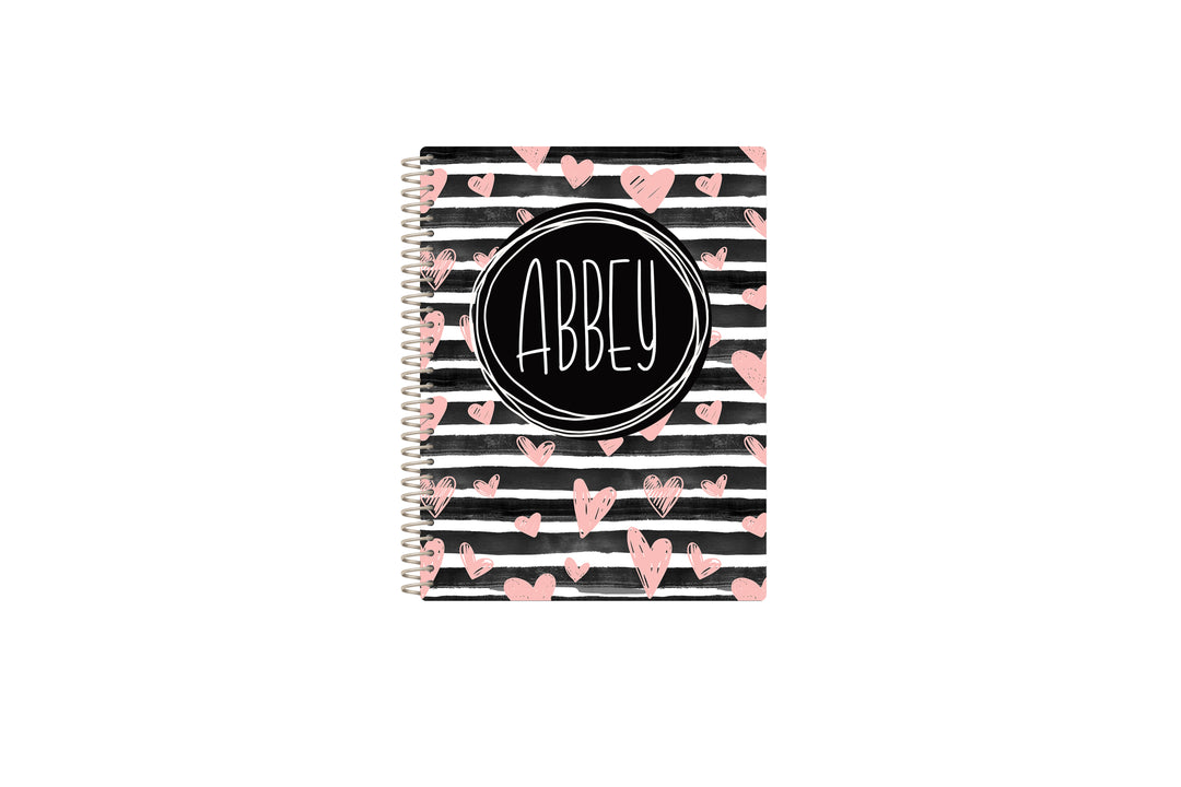 The Chelsea Appointment Book - BLACK LINED HEARTS
