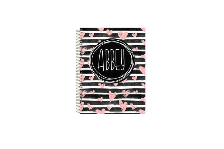 The Chelsea Appointment Book - BLACK LINED HEARTS