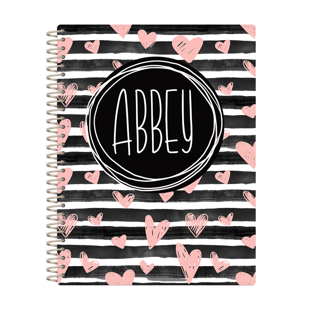 The Chelsea Appointment Book - BLACK LINED HEARTS