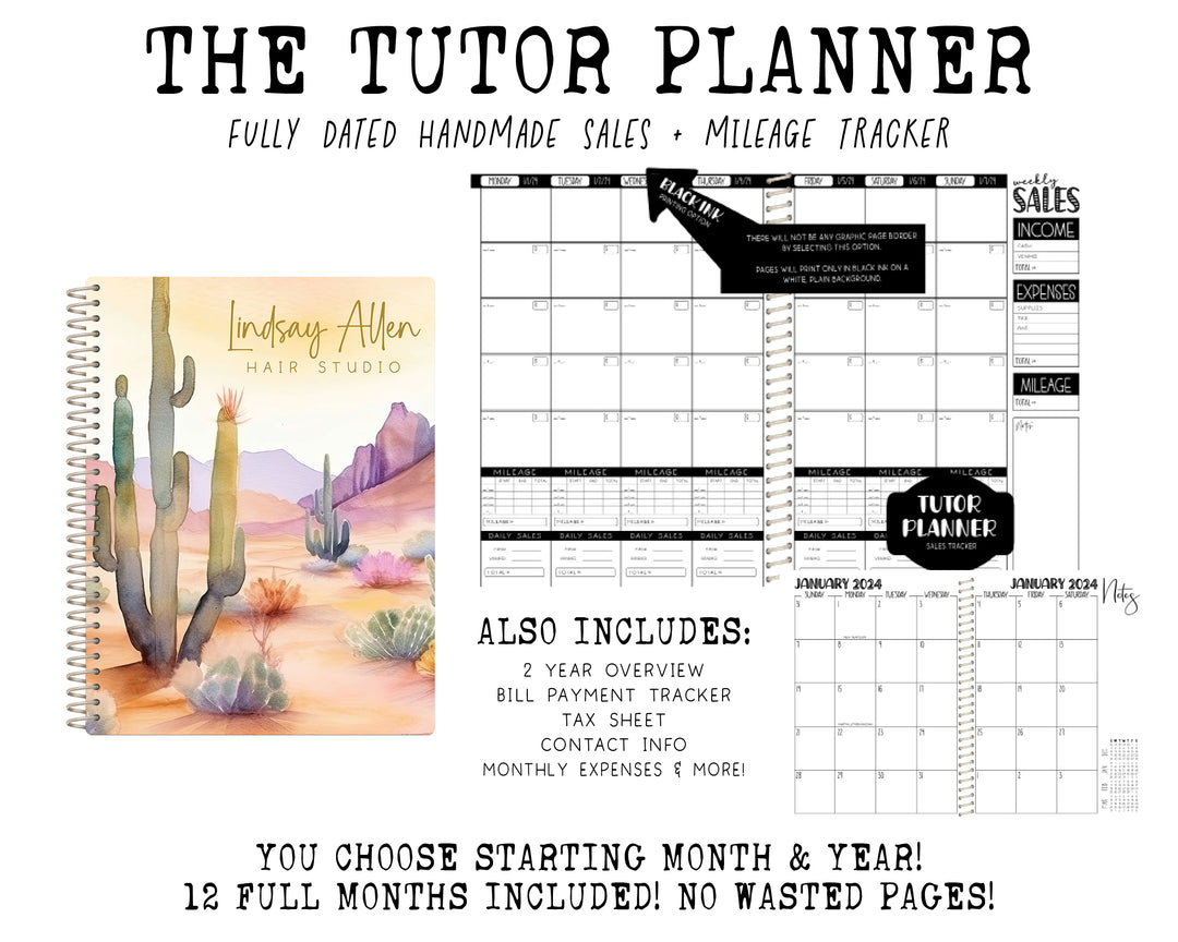 The Tutor Planner - BOHO DESERT
