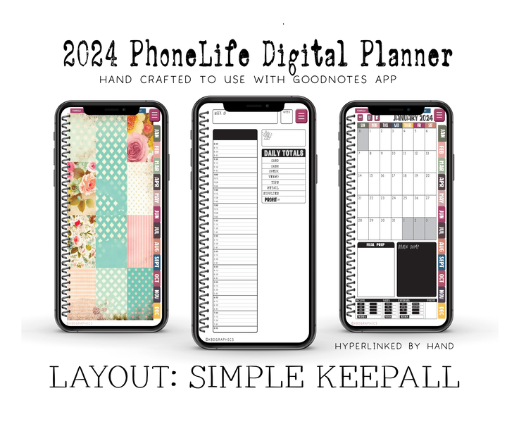 PhoneLife Simple Keepall Digital Planner | BOHO FLORAL 10