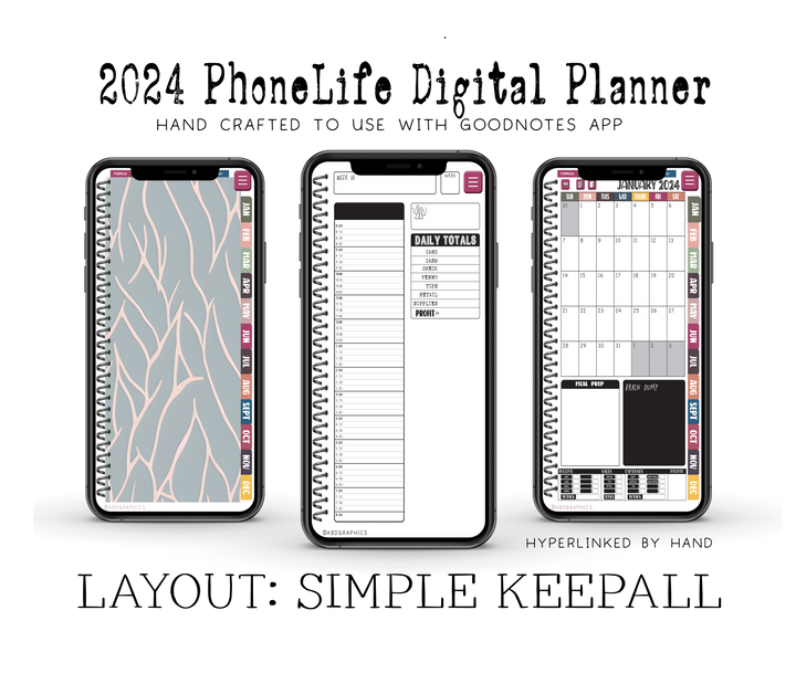 PhoneLife Simple Keepall Digital Planner | BOHO FLORAL 6