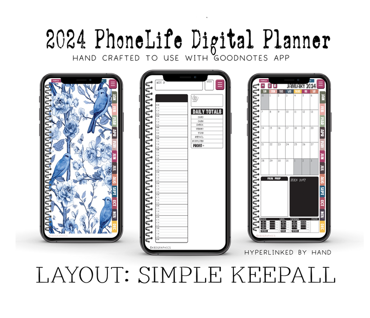 PhoneLife Simple Keepall Digital Planner | BOHO FLORAL 7