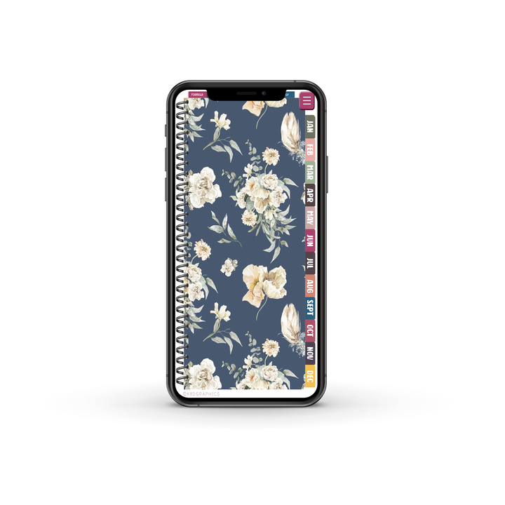 PhoneLife Simple Keepall Digital Planner | BOHO FLORAL 1