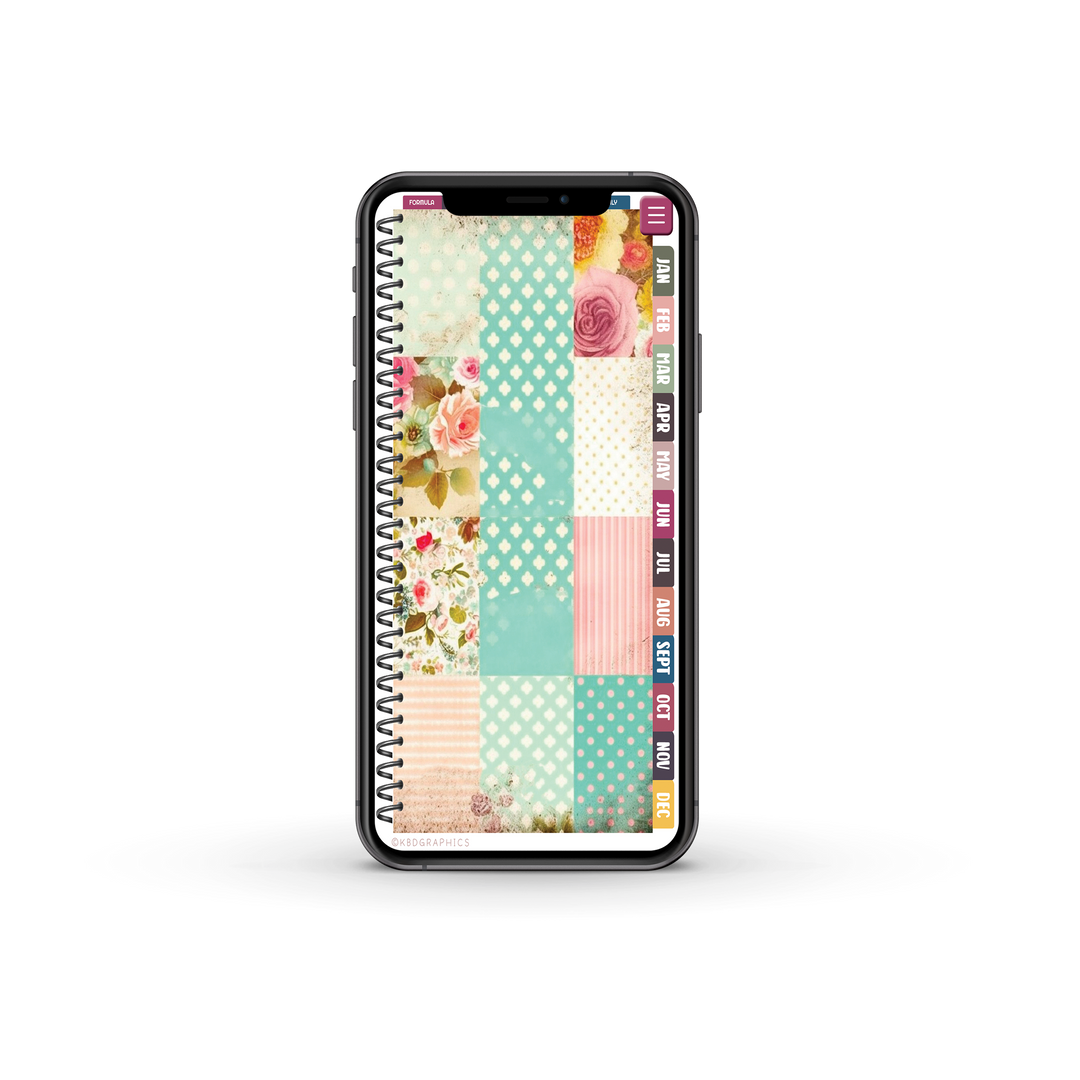PhoneLife Simple Keepall Digital Planner | BOHO FLORAL 10
