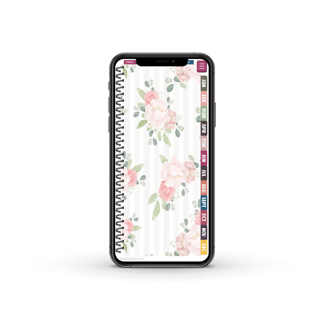 PhoneLife Simple Keepall Digital Planner | BOHO FLORAL 2