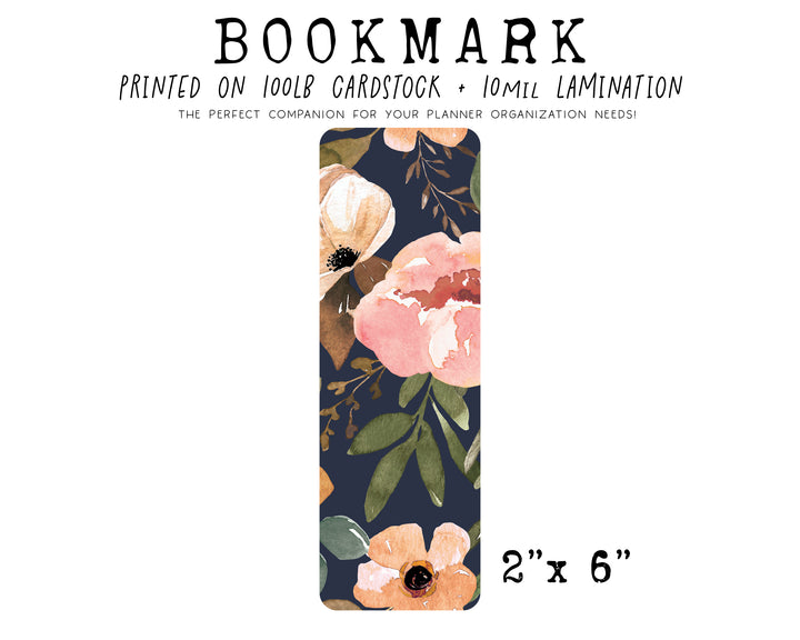 Bookmark | NAVY FLORAL