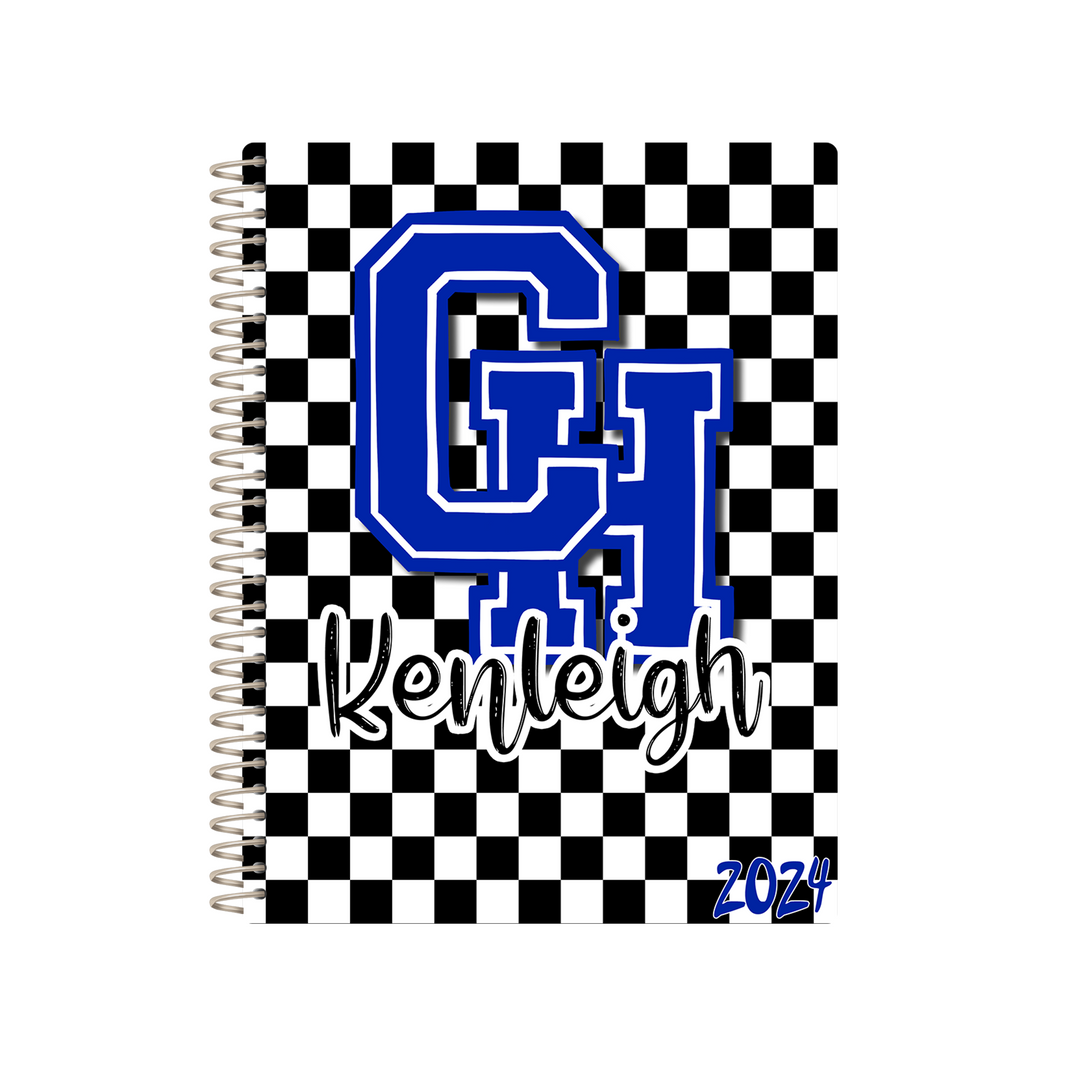 2024 First Semester Student Planner - BW PATTERN CENTRAL HEIGHTS