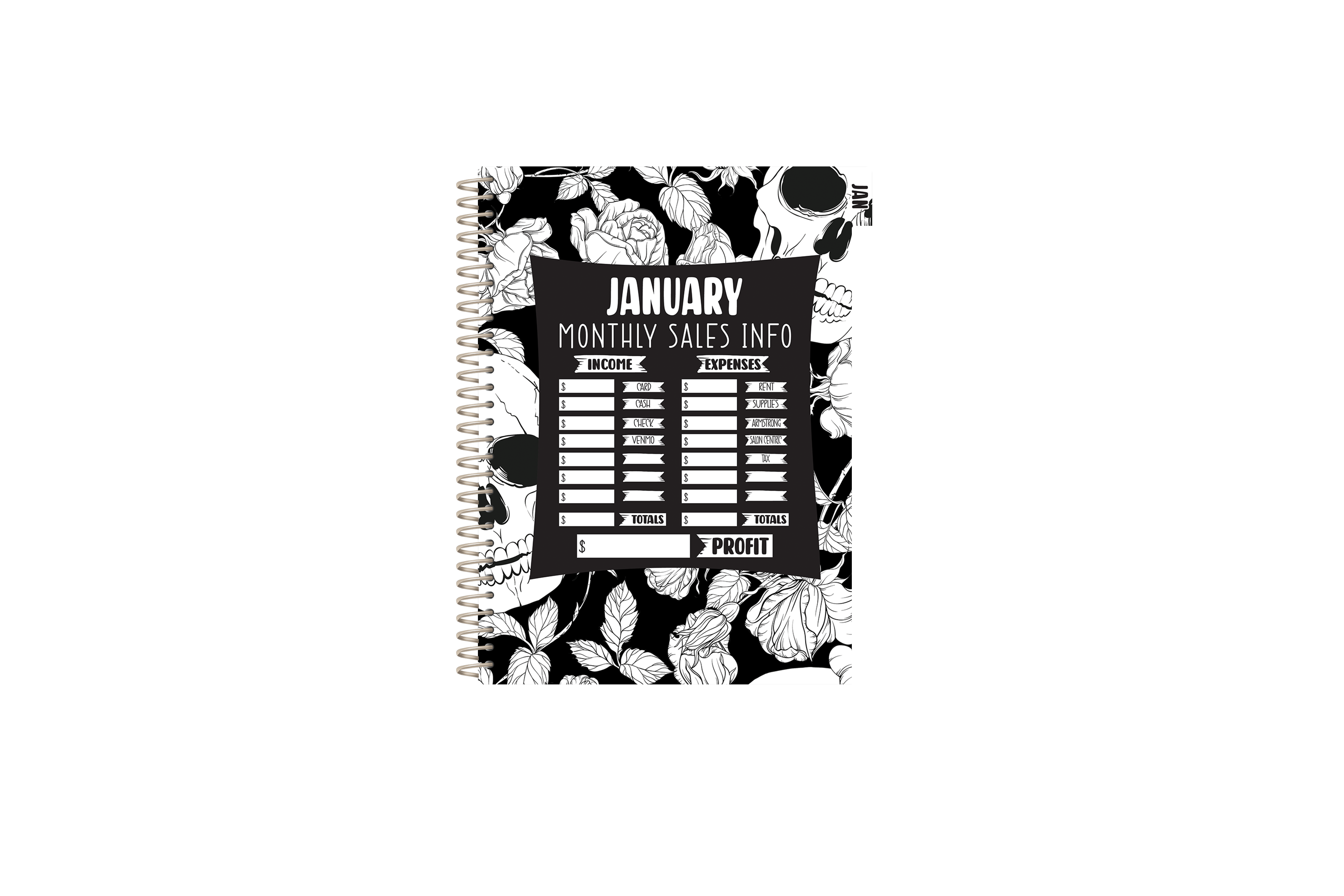 The Chelsea Appointment Book - BW SKULLS