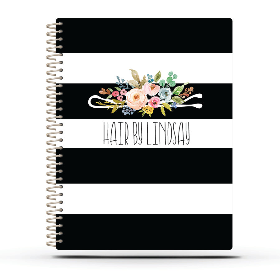 The Chelsea Appointment Book - BW STRIPED FLORAL