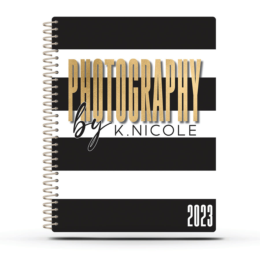Photography Appointment Book - BW STRIPES PHOTOGRPAHY