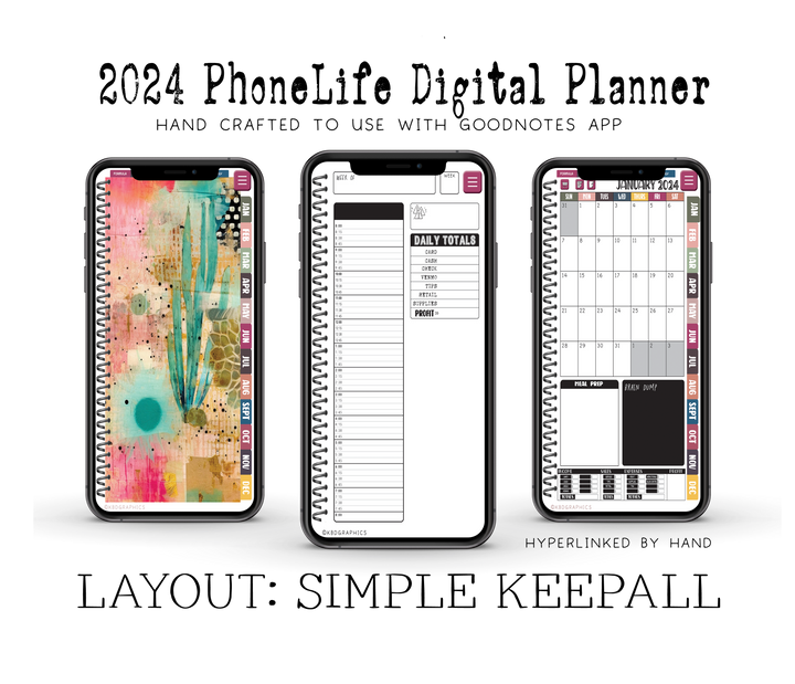2024 PhoneLife Simple Keepall Digital Planner | CACTUS 3