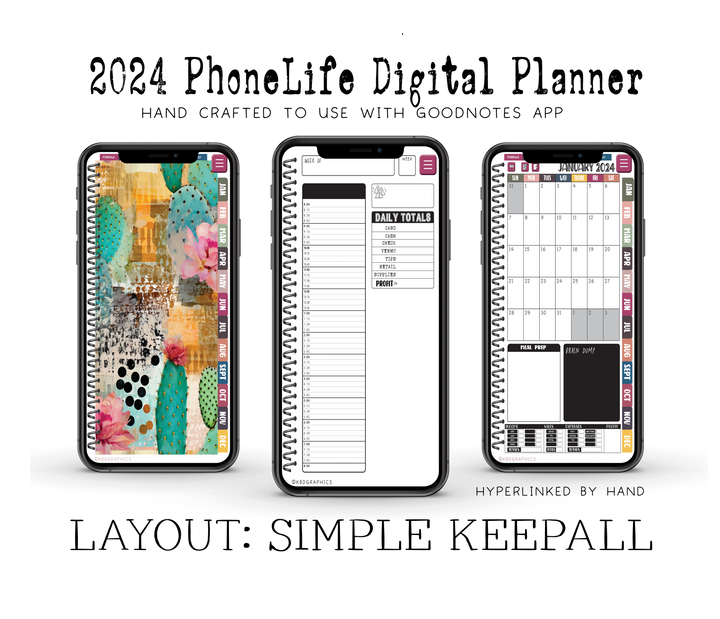 2024 PhoneLife Simple Keepall Digital Planner | CACTUS 4