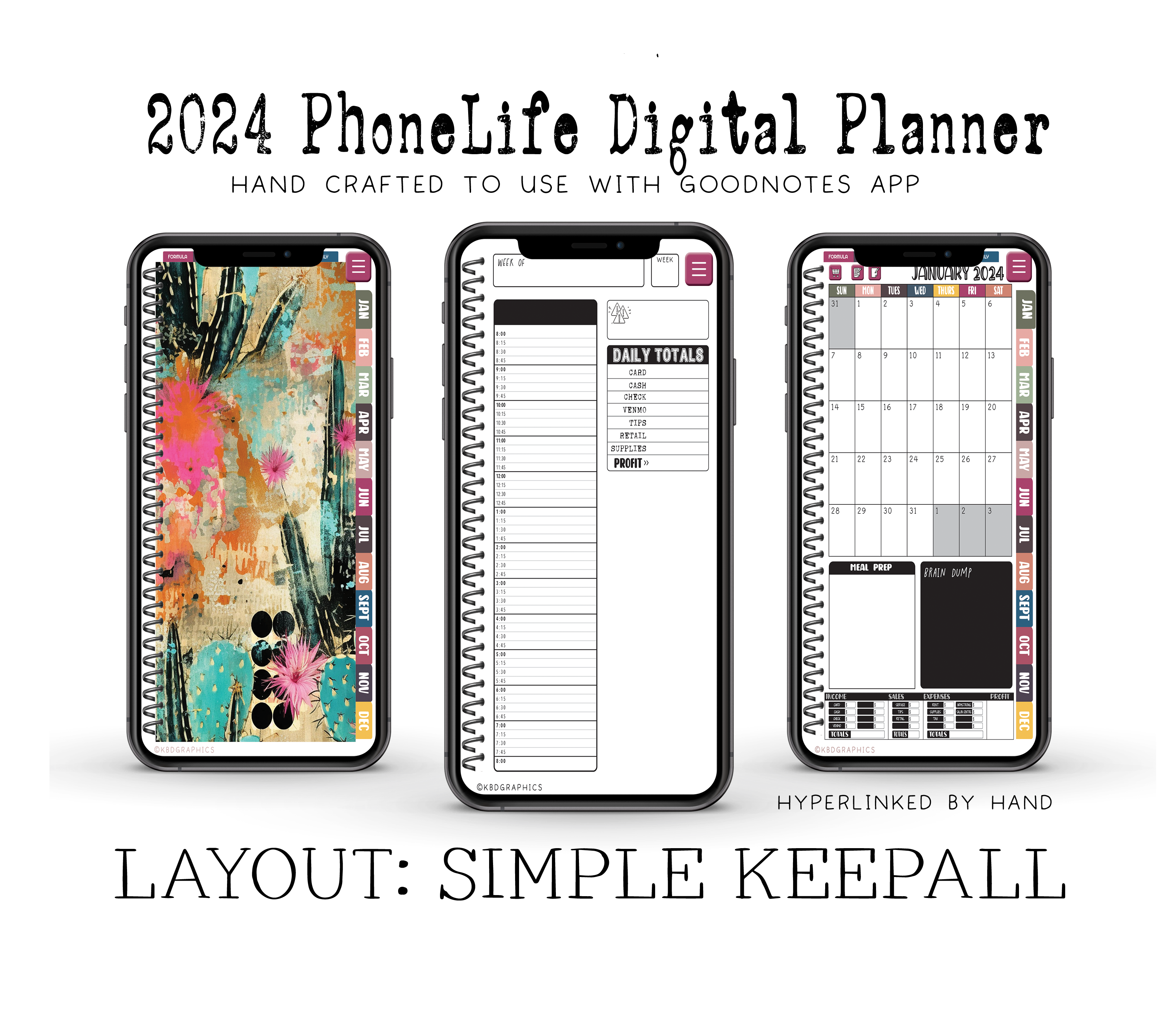 2024 PhoneLife Simple Keepall Digital Planner | CACTUS 5