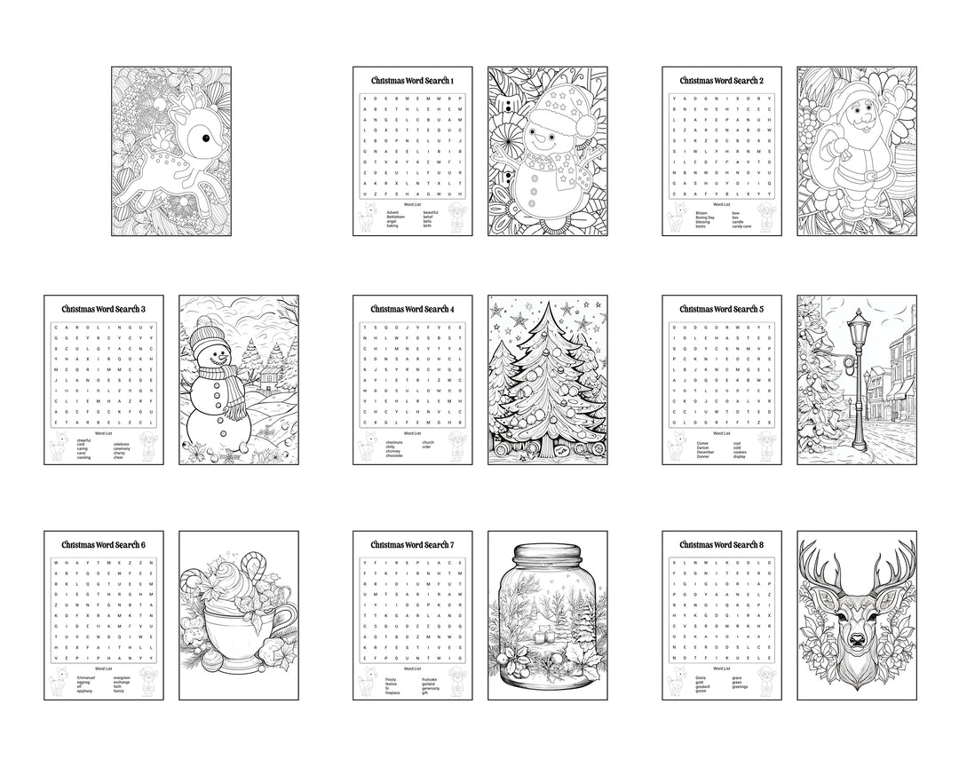 Christmas Colorbook - 15 BLUE RETRO SANTA