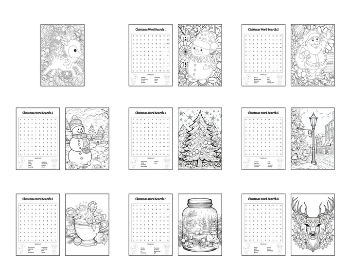 Christmas Colorbook - 15 BLUE RETRO SANTA