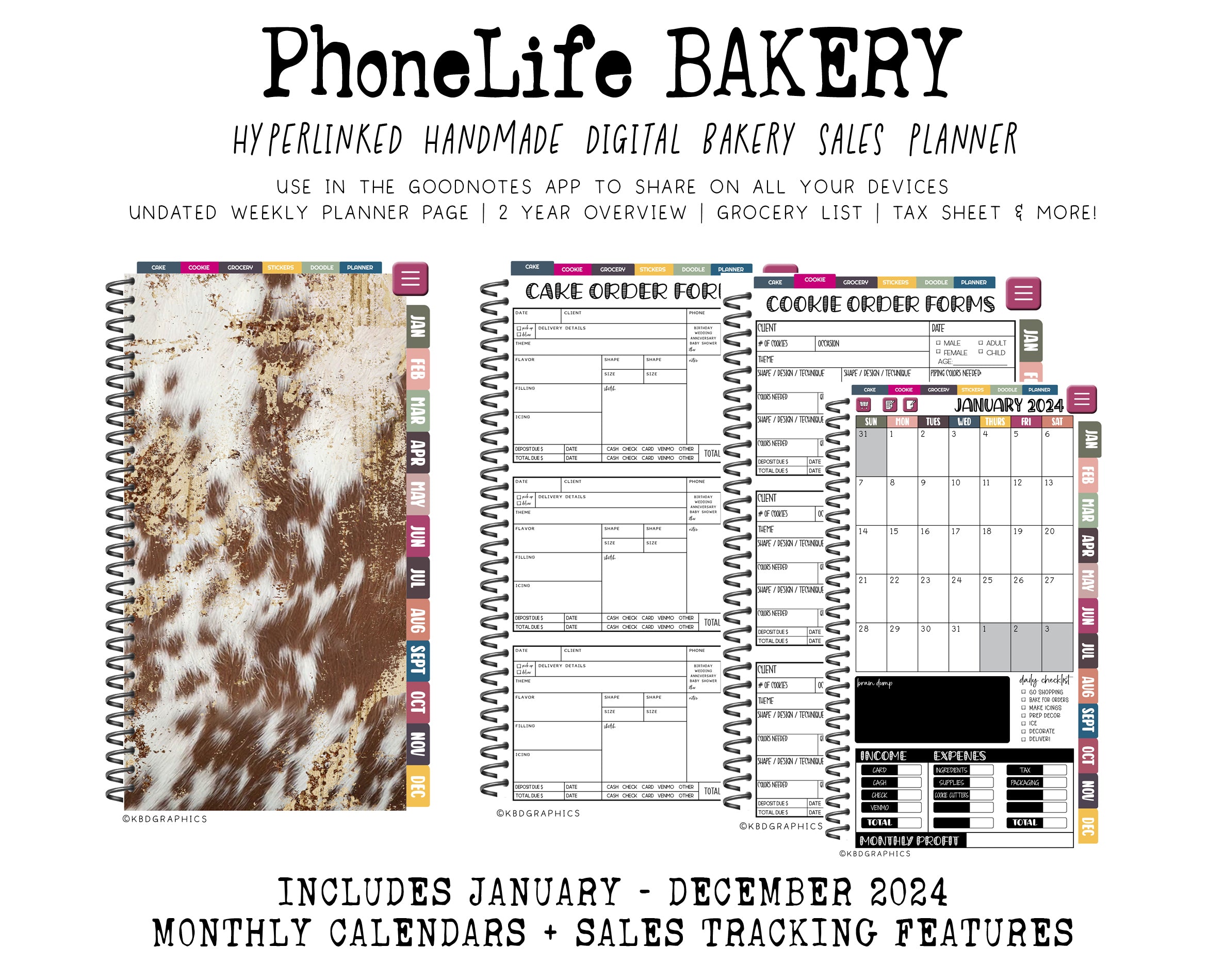 2024 PhoneLife Bakery - DSG RUSTIC COWHIDE