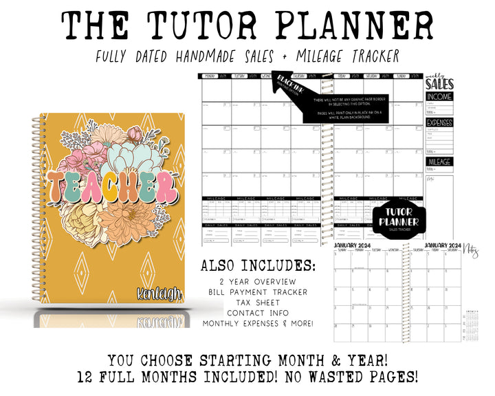 The Tutor Planner - FLORAL TEACHER
