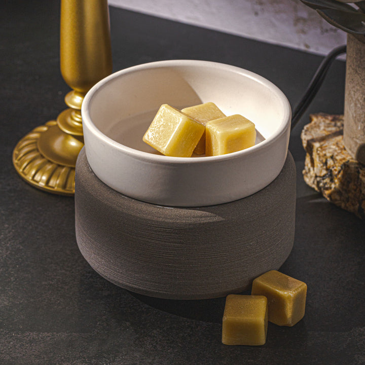 Grey Texture Candle Warmer and Dish