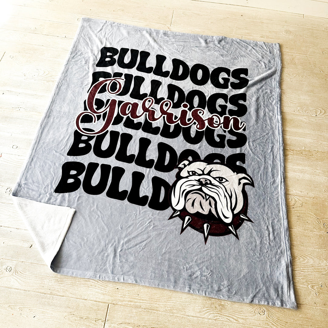 Local Pickup Blanket: GRAY GARRISON BULLDOGS