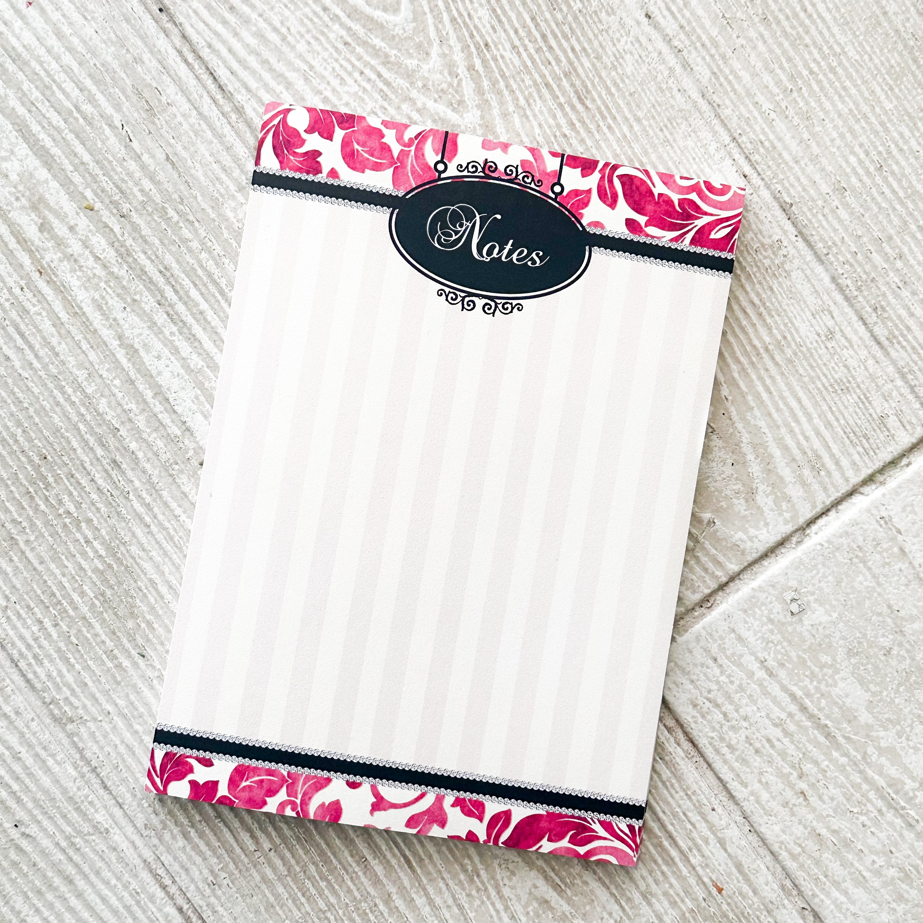 5x7 Notepad | PINK FLORAL – KBD Graphics