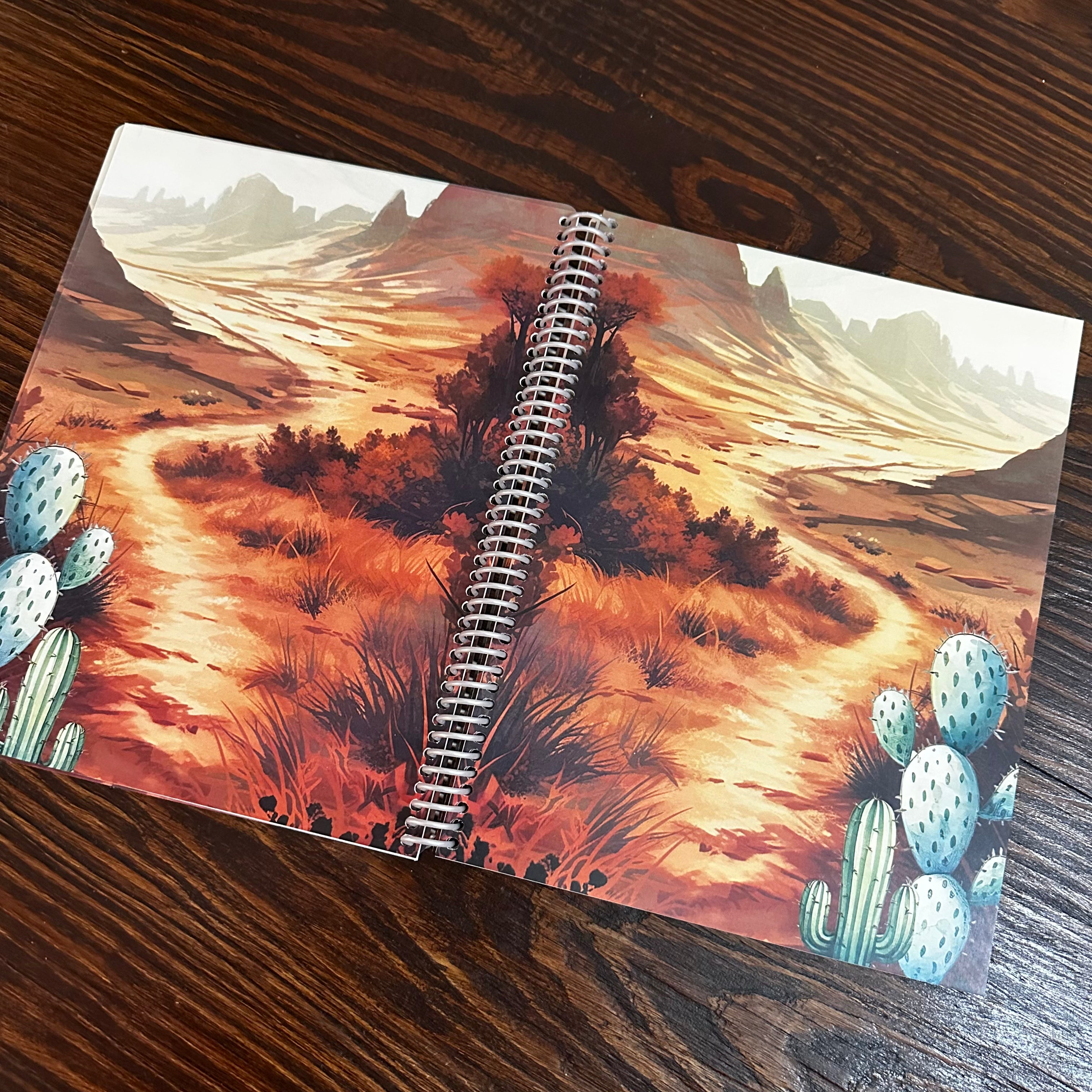 Personalized Baby Book - WESTERN SUNSET HIGHLAND COW