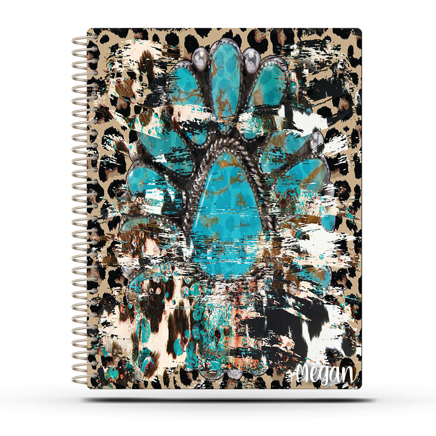 Small Biz Mileage - LEOPARD COWHIDE GEMSTONE