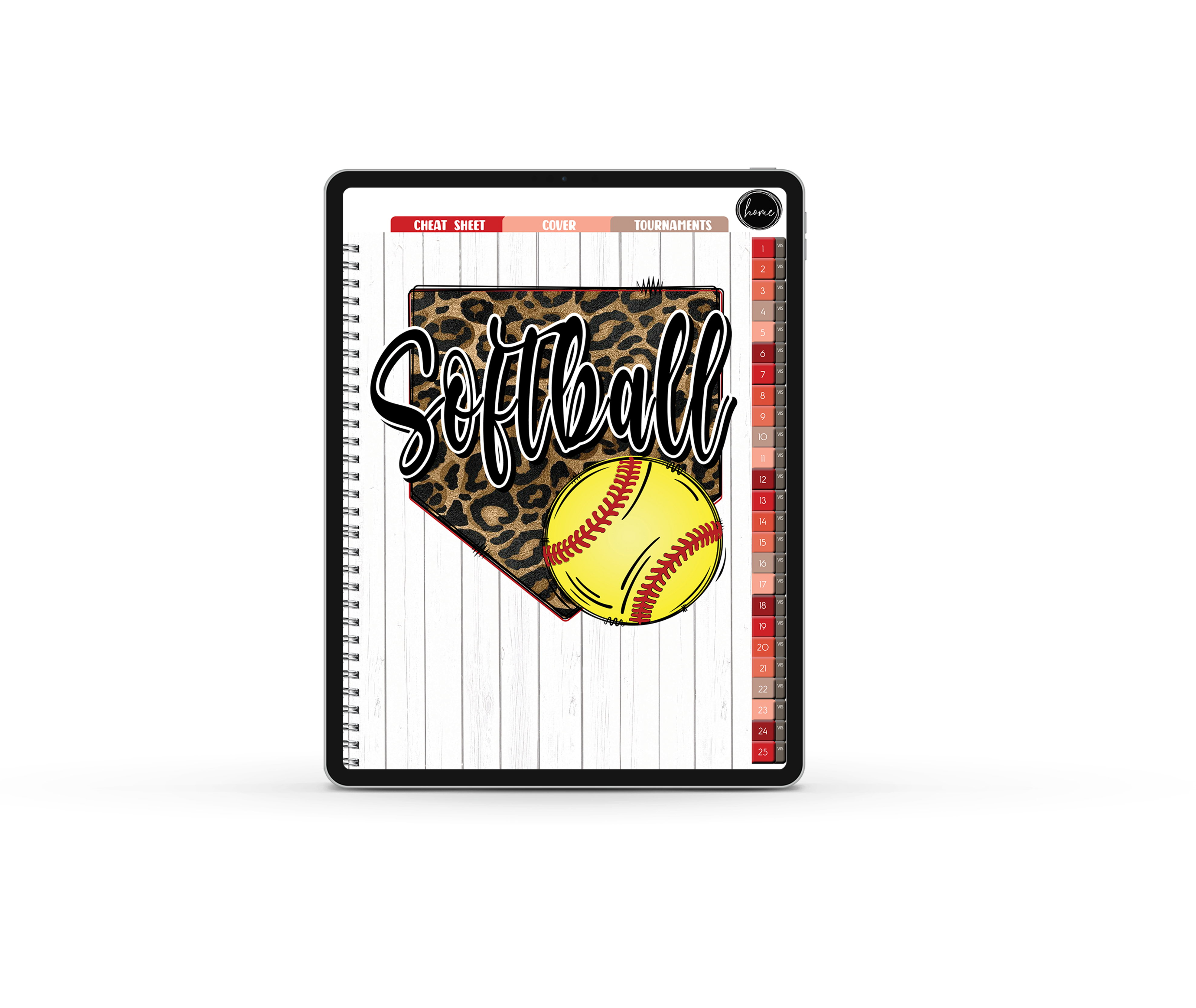 Digital Softball Scorebook  - LEOPARD DIAMOND SOFTBALL