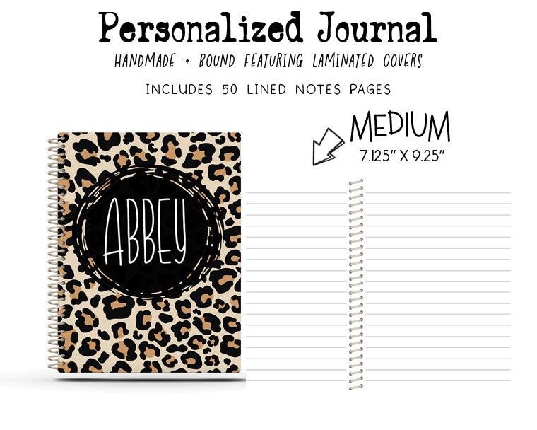 College Ruled Journal - LIGHT LEOPARD