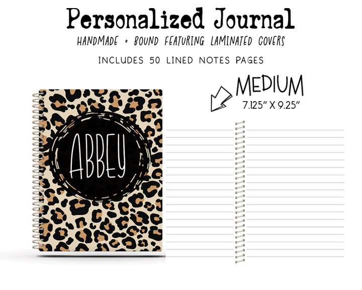College Ruled Journal - LIGHT LEOPARD