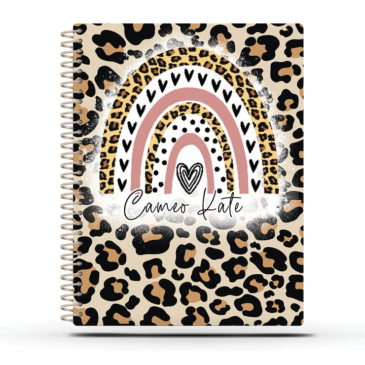 5 Custom Subject Teacher Planner -  LEOPARD RAINBOW