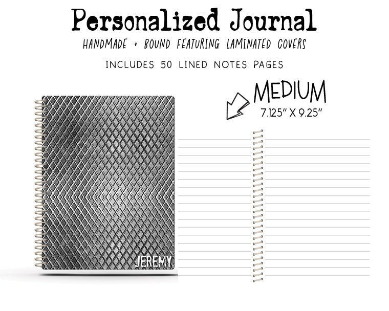 Collage Ruled Journal College Ruled Journal - LIGHT STEELE – KBD Graphics