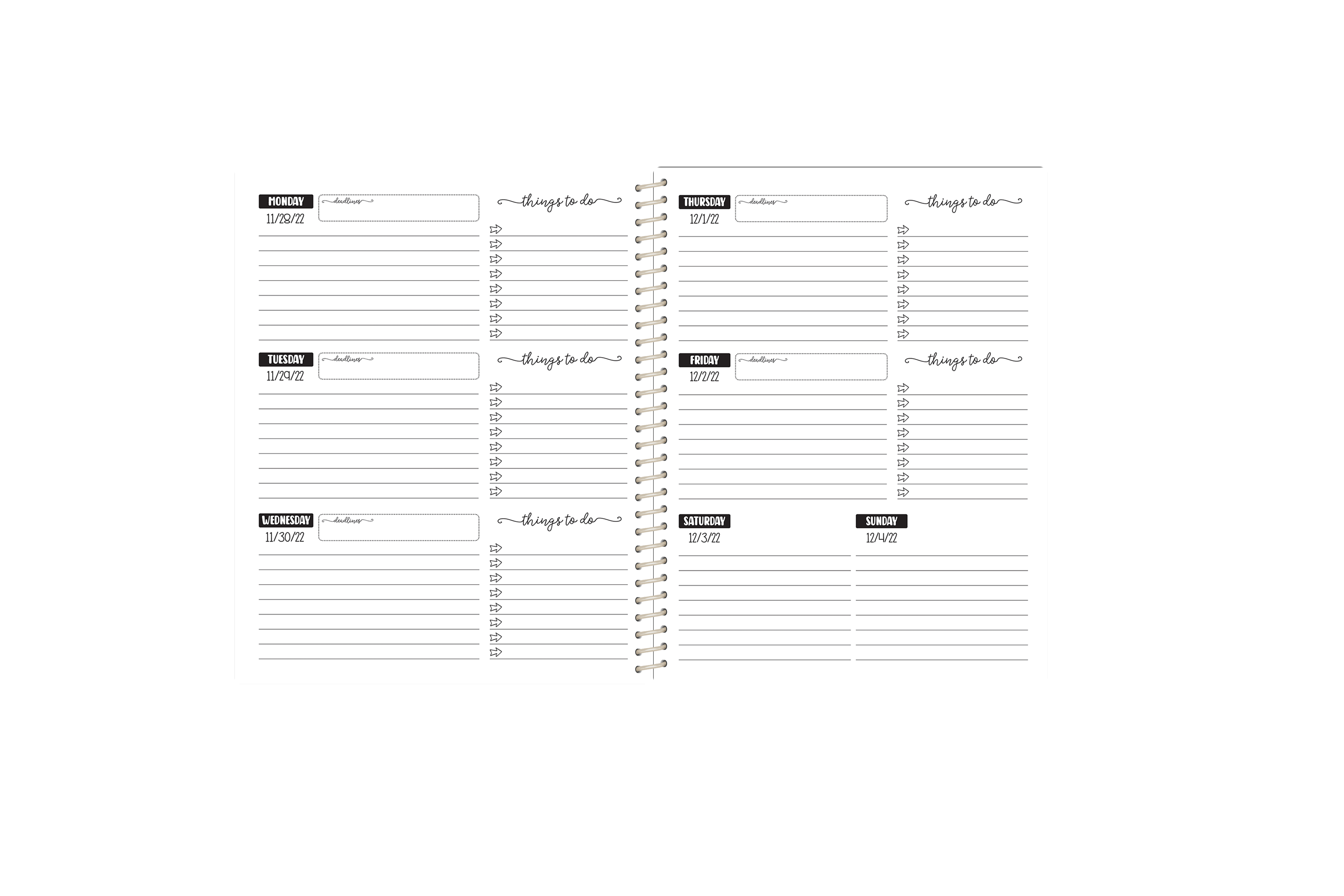 CUSTOM WEEKLY PLANNER - Choose your own background