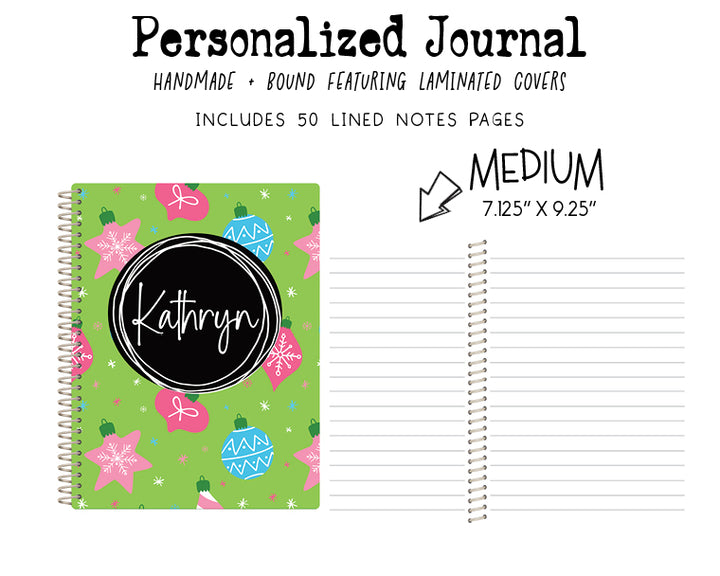 College Ruled Journal - MERRY BRIGHT 10
