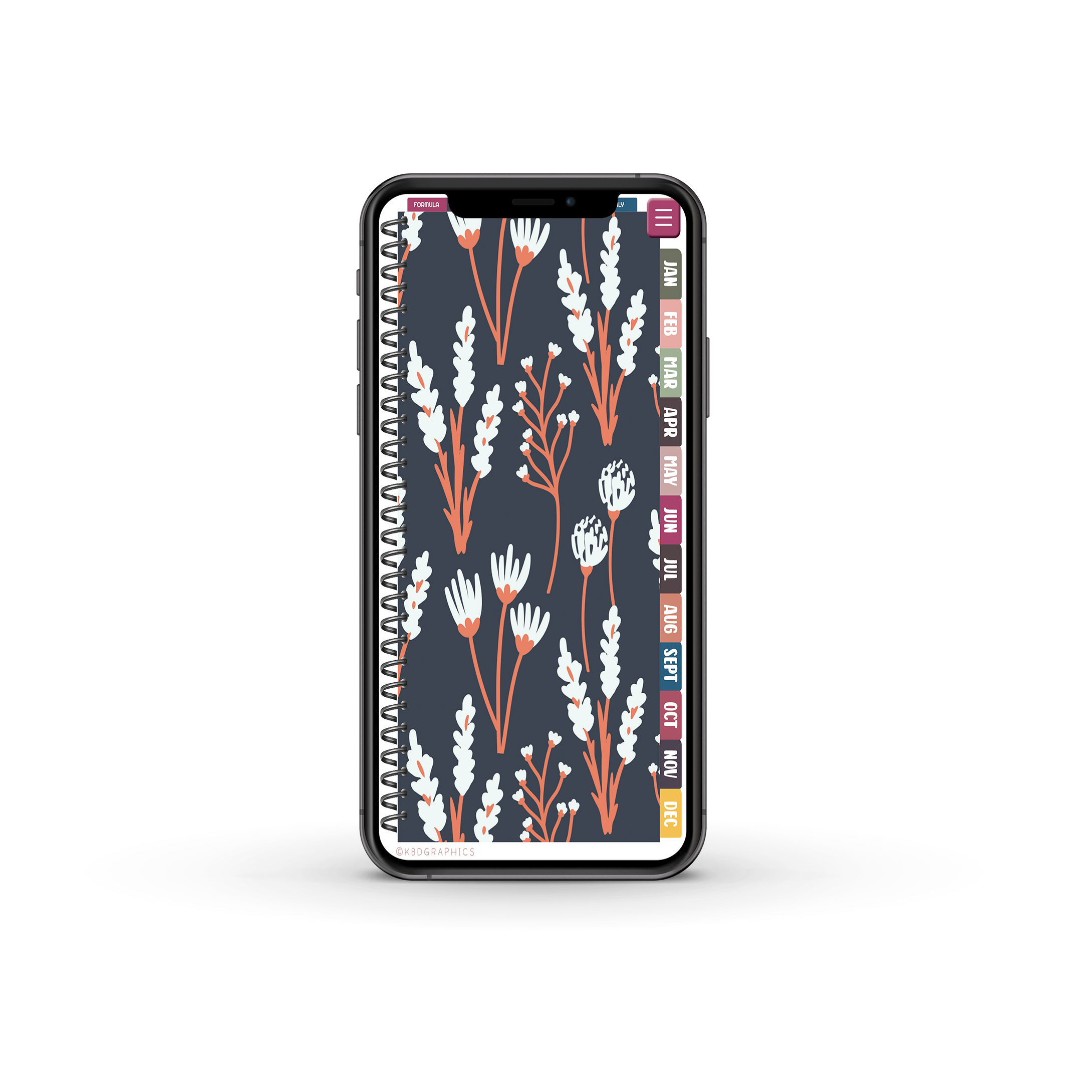 2024 PhoneLife Simple Keepall Digital Planner | MIDNIGHT 9