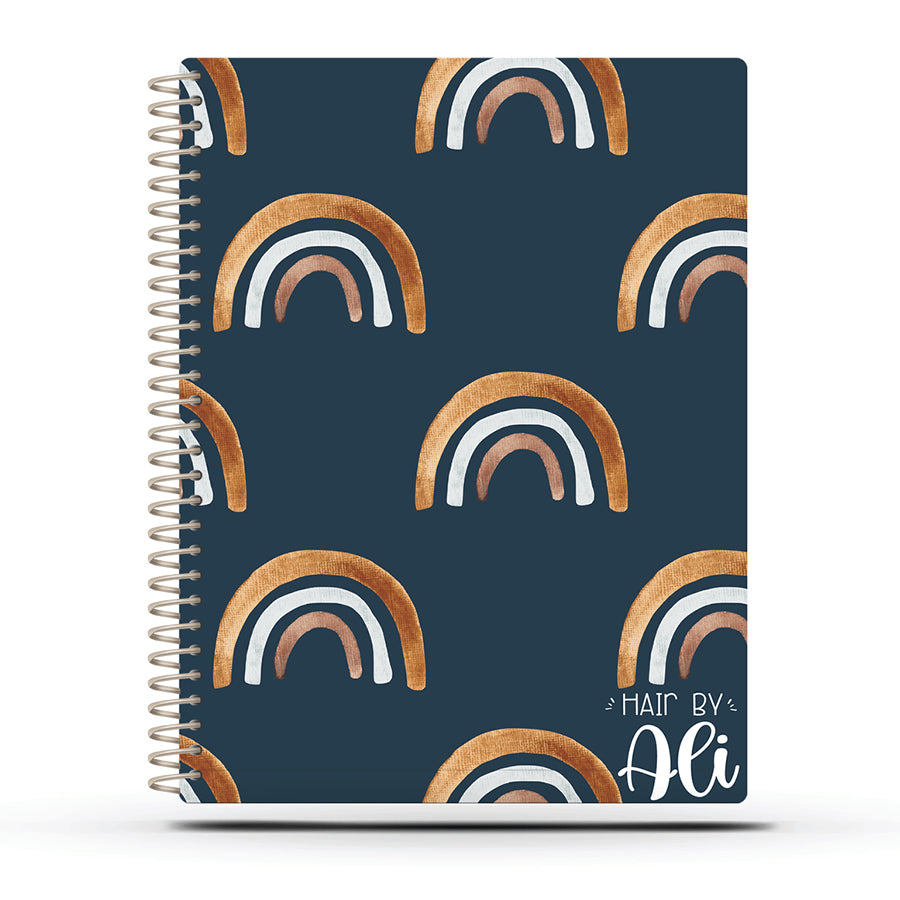 College Ruled Journal - NAVY RAINBOW