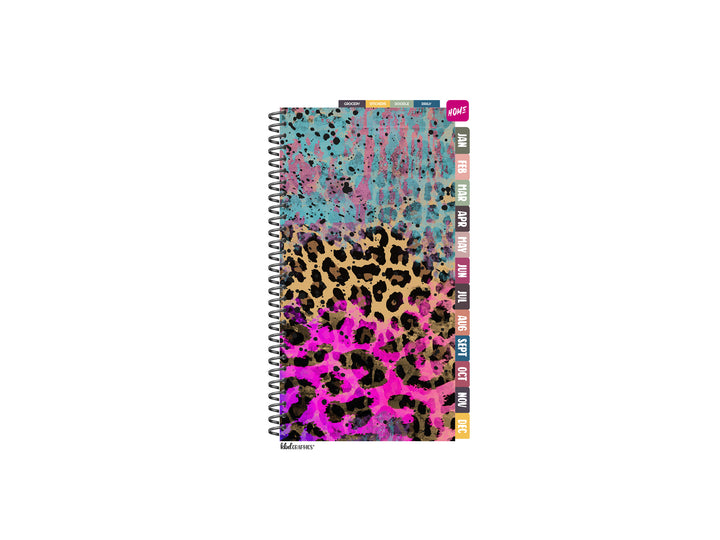 2025 PhoneLife Simple Calendar Digital Planner | JAN 2025 TO DEC 2025 | AQUA RUST LEOPARD (Copy)