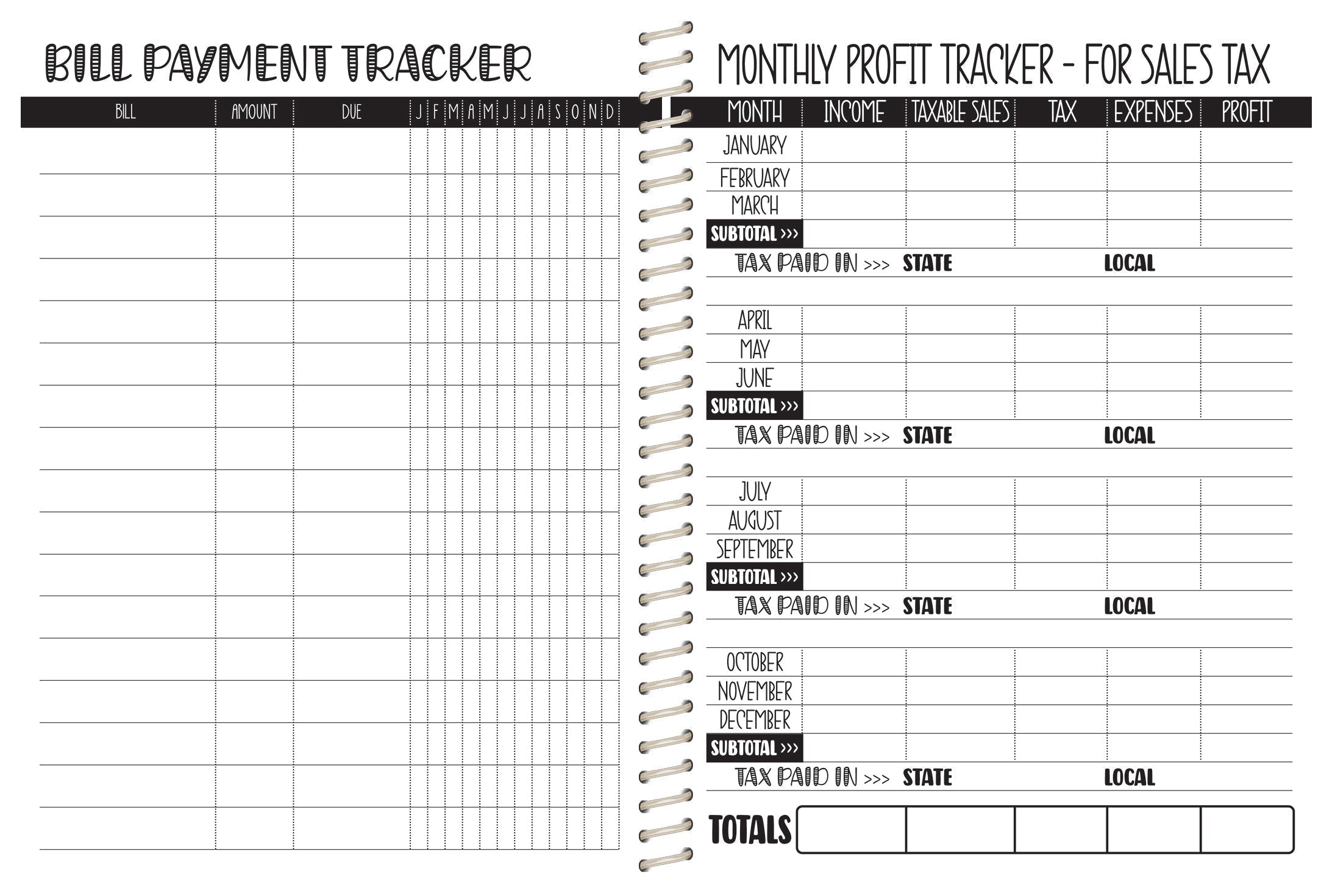 The Chelsea Appointment Book - BLACK COWHIDE