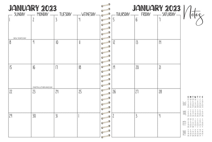 The Chelsea Appointment Book - BW STRIPED FLORAL